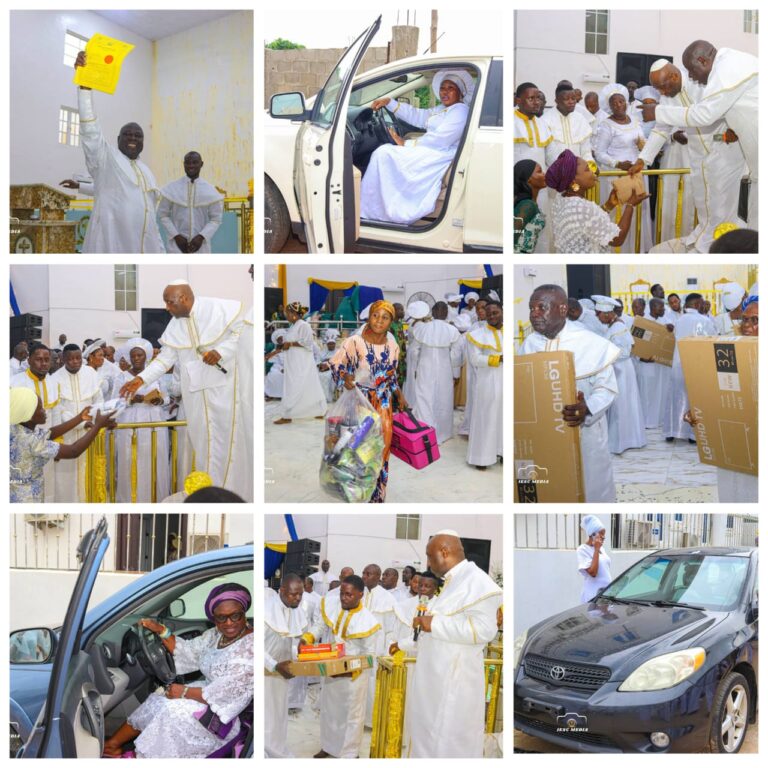 Primate Ayodele gifts house, seven cars to church members