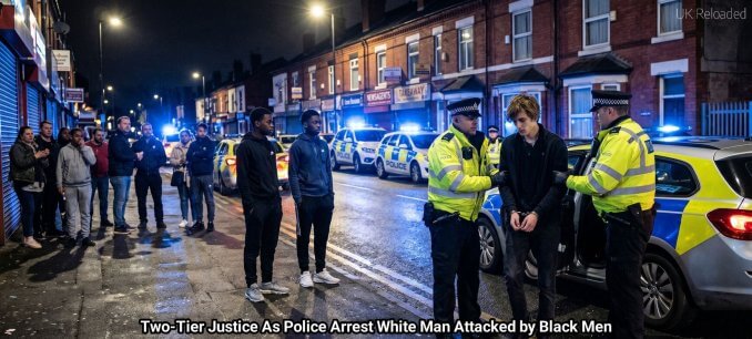 Two-Tier Justice As Police Arrest White Man Attacked by Black Men