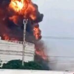 BREAKING: Fire breaks out at fuel terminal in Lagos