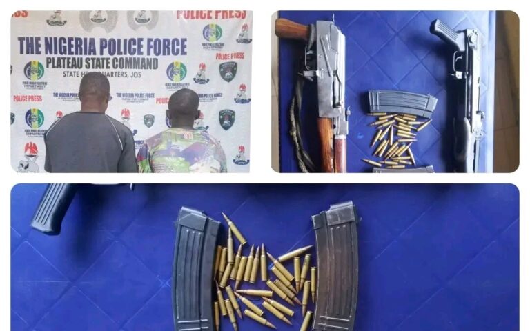Police arrest two over illegal firearms in Plateau