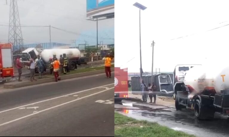 Lagos escapes major inferno as gas tanker leak sparks fire — LASTMA