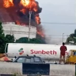Firefighters battle explosion at Lagos fuel terminal